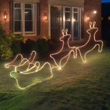 LED Ropelight Double Reindeer Sleigh Twinkle Lights V720-XL0000069