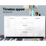 Artiss Buffet Sideboard High Gloss - White FURNI-GLOSS-BF-WH-AB