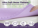 Giselle 5cm Memory Foam Mattress Topper Lavender Infused Egg Crate Pad Mat Single MATTRESS-TOP-EC-5LA-S