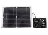 Solar Panel Fan Lightweight Portable Solar Powered Fan Kit for Cars RVs Travel Home 12W V1294-YM0715-3114220049211