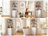 Artiss 3 Tiers Bookshelf with Storage Drawer and Cabinet White FUR-L-DS-COR01-WH