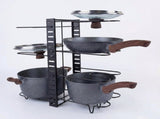 56cm Kitchen Pot/Pan/Lid Holder Cupboard Double Organiser Rac - Black V563-KU0185
