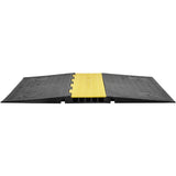 VEVOR Rubber Cable Protector Ramp, 5 Channel, 10000 kg/axle Capacity Heavy Duty Wire Cover Ramp Hose V952-DLADA15WH1212LBRZV0
