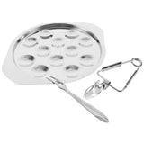 Worgeous Conch Clamp Assembly Plate Escargot Dish Snail Serving Kitchen Baking Tray Silver V1189-LWWAL-20260327-03560
