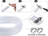1/2" ID - 50 ft Heavy Duty Braided Clear Vinyl Tubing, Flexible High Pressure Reinforced PVC V1258-DP02-WO-381