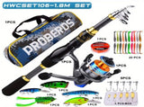 Proberus fishing rod reel set, including spinning reel, 1.8-meter fishing rod, fishing line, V1106-HEYJ-005