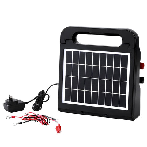 Giantz 5km Electric Fence Energiser Solar Energizer Charger Farm Animal 0.15J SFC-SO15-2KM