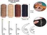 33 Pcs Bookbinding Kit, Bookbinding Tools for Beginners, Leather Craft Kit with Bone Folder Waxed V1237-ZY-917-050