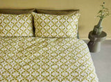 Bedding House Mae Green Seersucker Cotton Quilt Cover Set Queen V442-HIN-QUILTCS-MAESEERSUCKER-GREEN-QS