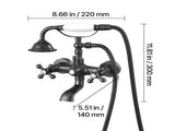 Clawfoot Tub Faucet, Wall Mount Bathtub Faucets with Handheld Shower, Vintage Oil-Rubbed Bronze V952-BGSZZYGLTLTHLAC1L002V0