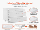 White Shaker Base Cabinet with 3 Drawers, 60 cm Unassembled Drawer Base Cabinet, 60 W x 48 D x 82 H V952-CJDJCJDJ3CW6PZGL7V0