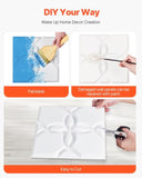 VEVOR 3D Wall Panels 33-Pack 30 x 30 cm PVC 2.97 m² Coverage Floral Matte White V952-PVC3DQBXDYSJ05PSDV0
