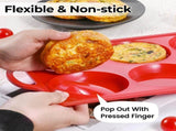 Silicone Muffin Top Pan & Metal Frame Round Egg Baking Pan V1258-DP02-C-30