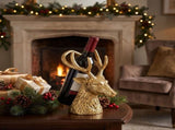 Christmas Reindeer Wine Bottle Holder Decorative Tabletop Stand Holiday Bottle Rack for Wine V1366-AZ2-W-13174