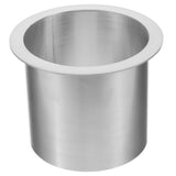 Plated Silver Stainless Steel Counter Built-in Trash Chute Grommet for Kitchen Durability V1366-AZ2-W-21796