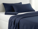 1000 Thread Count Cotton Rich Double Bed Sheet Set 4 Piece, Soft Feel Microfibre Blend, Solid CVC-10DBL-NY