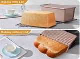 2-pack Pullman loaf pan with lid - 1 pound bread baking pan - non-stick coating for homemade V1188-MS101-00782-1