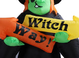4.4ft Halloween Inflatable Witch Decoration Holiday Blow Up Lighted Witch Yard Lawn Decor for V1294-YM0901-3115240042011
