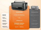 1.2L Electric Lunch Box 12000mAh Portable Food Warmer 5-Sided Heat Auto Temp AU V1232-WCJRQ001