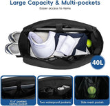Tennis Bag Extra Large Sports Bag with Shoe Compartment Suitable for 2-4 Rackets Waterproof V1188-ZXY-131-923