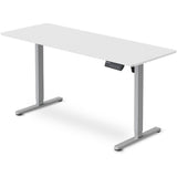 FORTIA Sit to Stand Standing Desk, 160x60cm, 72-118cm Electric Height Adjustable, White V219-ADKSSTFO6WTSB