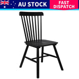 Levede 4x Dining Chairs Kitchen Winsor Black CH1035-2-BKX2