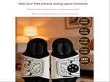 EMS Foot Massager Slippers - 8 Modes, 19 Intensity Levels, Microcurrent Technology, Adjustable Fit, V888-ELOSUNG56466
