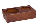 2 Hole Coffee Tamper Holder Beech Coffee Handle Mat Pad Stand for Home RestaurantExternal V1294-YM0901-3118210240412