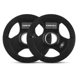 CORTEX 35kg Tri-Grip V2 50mm Olympic Plate Set V420-CSWP-OTGV2SET-B
