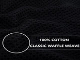 Homaxy 100% Cotton Waffle Weave Kitchen Dish Cloths, 12x12 Inches, 6-Pack, Black Kitchen Towels and V1258-DP02-F-157