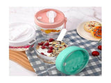 6pcs 20oz Overnight Oats Containers with Lids & Spoons Leakproof Yogurt Salad Jars V1263-JX-311