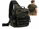 Men's Tactical Crossbody Bag 900D Nylon Chest Bag with USB Port and MOLLE for Outdoor Hiking, 16 x V1237-ZY-917-311