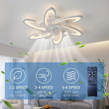 Low Ceiling Light Fan, Low Profile, 6 Wind Speed, 3 Colors V178-38331