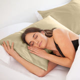 MULBERRY SILK PILLOW CASE TWIN PACK - SIZE 51X76CM - CHAMPAGNE ABM-204605