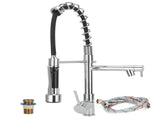 G1/2 Sink Faucet with Pull Down Sprayer Copper Brushed Single Handle Kitchen Water Tap V1294-YM0901-3112210024911