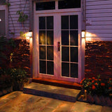 2pc Solar Fence Lights Solar Post Accent Light/Wall Light for Outdoor, Porch and Garage, Body in V1370-AZ4-05021
