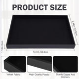 6Pack Velvet Stackable Jewelry Tray Showcase Display, Jewelry Organizer Trays for Drawers and V1107-107-44679-BLK-6PACK