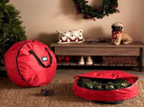 Double-Layer PVC Round Wreath Stand Bag, Sturdy Frame with Zippered Closure Design, Large V1192-AZ-W-35098