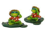 Floating Frog Statue Cute Resin Frog Sculpture Garden Ornament for Outdoor Pond Decoration V1294-YM0523-3111210410611