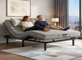 Artiss Queen Bed Frame and Giselle Bedding Queen Memory Foam Mattress Set, Electric Bed Base with EAB-8183-NOBLE-15-Q