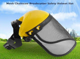 Safety Helmet Hat with Full Face Mesh Visor for Logging Brushcutter Forestry Protection V1294-YM0901-JYA02352