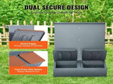 Hog Feeder 3.7 Bushel Metal Double Door Pig Feeder Feeding up to 8 Hogs V952-SCWSQLMZWSQ2L3DL0V0