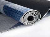 200x300cm Large Floor Blue Triangle Rug Modern Area Carpet for Bedroom & Lounge V63-838341