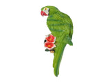 Parrot Sculpture Resin Bird Figurine Half Face Hanging Sculpture for Wall Tree Living Room Balcony V1294-YM0901-3111250017112