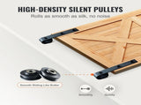 2440 mm Sliding Barn Door Hardware Closet Track Kit for Double Doors J Hanger V952-GCYMWJTJHS8FLSQZJV0