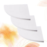 3PCS Wall Mounted Floating Corner Shelves Wooden Display Storage Rack Organizer for Home Bedroom V1366-AZ2-W-21473