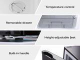Devanti 81L Upright Freezer Fridge Black UPF-90L-BK