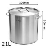 SOGA Stock Pot 21L Top Grade Thick Stainless Steel Stockpot 18/10 SOGASTOCKPOT30CM21L