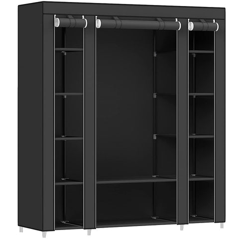 SONGMICS Non-Woven Fabric Wardrobe Bedroom Furniture Storage Black V227-8498162000990