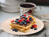 Versatile Oval Beige Paper Pulp Plates for Various Occasions 50Pcs V1369-AZ3-W-18537